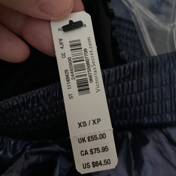 VICTORIA SECRET SPORTS NAVY BLUE PUFFY PANTS - Picture 2 of 7